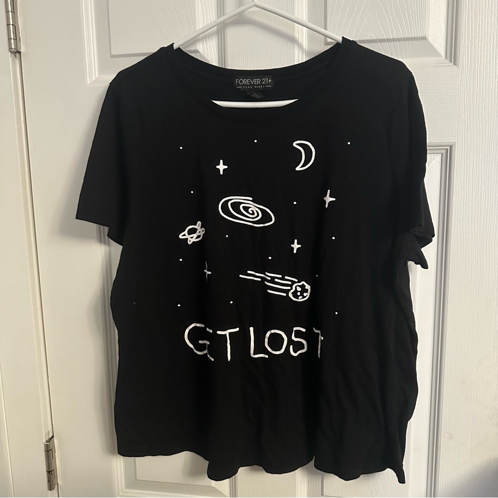 2X Forever 21+ Cropped T-Shirt
